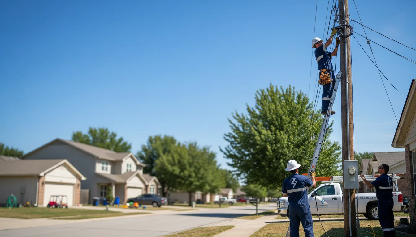 Residential electrician providing installation services in Larue, TX
